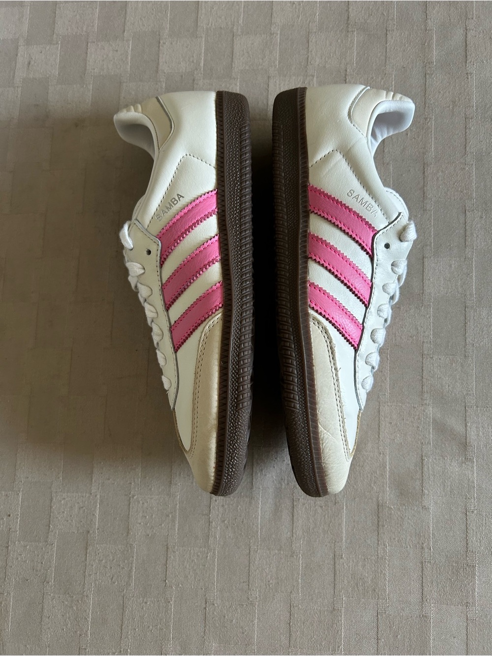 Adidas Samba OG Lucid Pink Sneakers - Cloud White/Rose Pink - Picture 11 of 15